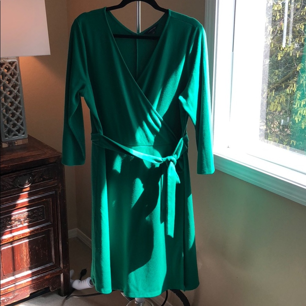 Bright green dress